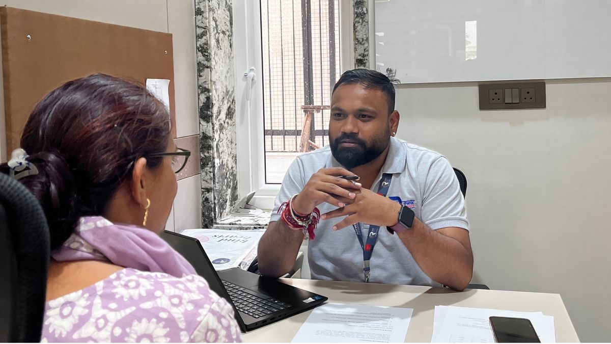 Ritwik Finance team member meeting a customer