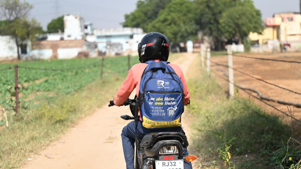Ritwik Finance team member riding out on a field visit